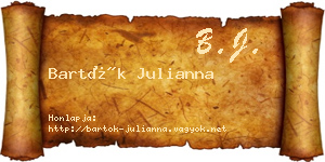 Bartók Julianna névjegykártya